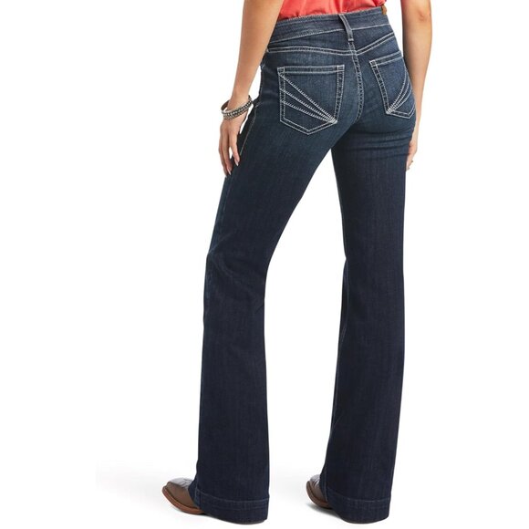 Women’s Wide Leg Jean Pants Cotton Classic Fit Perfect Rise Casual Style - Picture 2 of 9